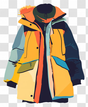 Winter Coat - Colorful Winter Jacket Transparent PNG