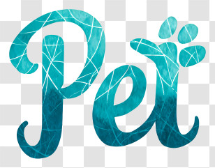 Pet Logo - Pet Teal Lettering Logo Transparent PNG