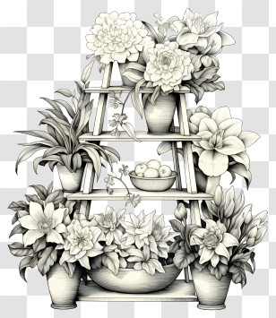Holy Bible Book Icon - Beautiful Flower Arrangement In Pots Transparent PNG