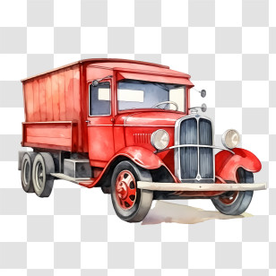 Vintage Truck - Vintage Red Truck Transparent PNG