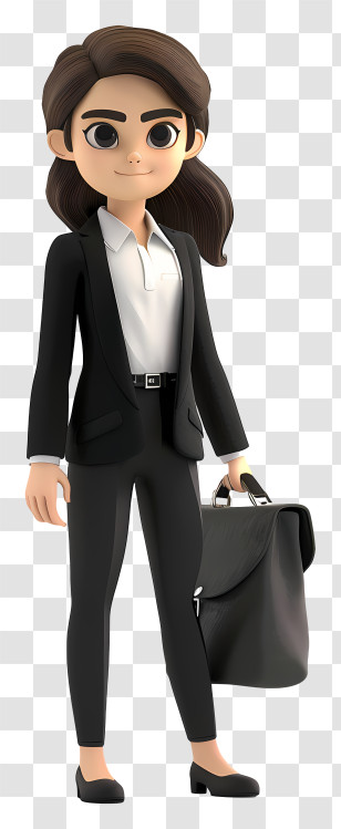 Business Woman Cartoon - Cartoon Businesswoman With Briefcase Transparent PNG