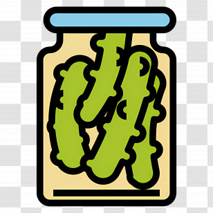 Pickle Jar - Pickle Jar With Green Pickles Transparent PNG