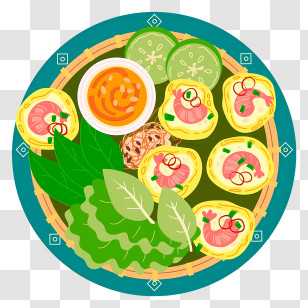 Thai Food - Shrimp Dumplings With Lime And Sauce Transparent PNG