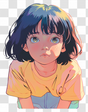 Cute Child - Cute Cartoon Girl Illustration Transparent PNG