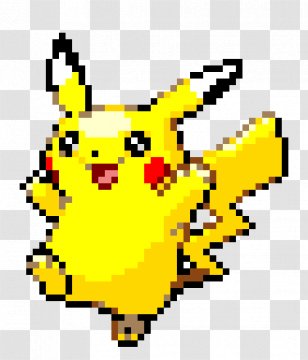 Ash Ketchum Pikachu Pixel Art Image Transparent PNG