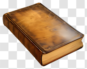 Vintage Book - Antique Leather-Bound Book Illustration Transparent PNG