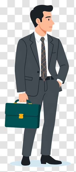 Businessman Holding Briefcase - Businessman Holding Briefcase Transparent PNG