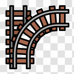 Train Tracks - Railway Track Transparent PNG