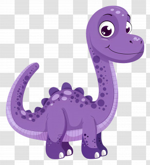Cartoon Dinosaur - Purple Dinosaur Cartoon Illustration Transparent PNG