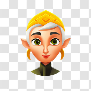Elf - Fantasy Elf With Crown Icon Transparent PNG