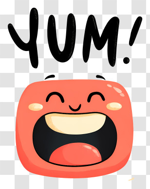 Yum Emoji - Happy Face Emoji Transparent PNG