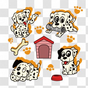 Dalmatian Dog Puppy Breed - Dalmatians And Its Nest Transparent PNG