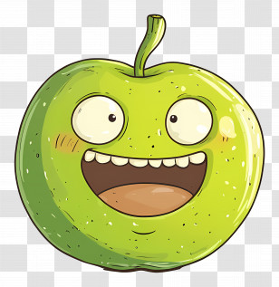 Green Apple - Green Apple Cartoon Transparent PNG