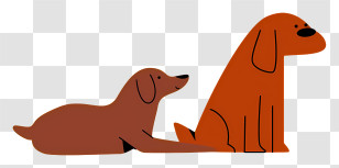 Dog And Puppy - Cute Dogs Sitting And Lying Down Transparent PNG