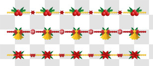 Black Background - Festive Christmas Garland Transparent PNG