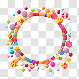 Candy Day - Colorful Candy Circle Transparent PNG