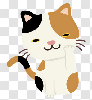 Icon - Cute Calico Cat Illustration Transparent PNG