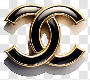 Chanel Logo - Black And Gold Chanel Logo Transparent PNG