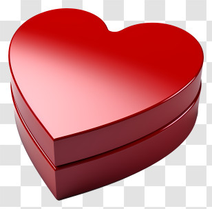 Gift Box - Red Heart-Shaped Box For Gifts And Special Occasions Transparent PNG