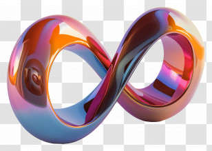 Infinity - Colorful Glossy Infinity Symbol Design Transparent PNG