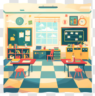 Classroom - Colorful Classroom For Education Transparent PNG