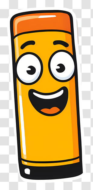 Cartoon Glue Stick - Smiling Glue Stick Cartoon Transparent PNG