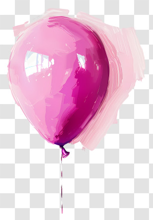 Pink Balloon - Pink Shiny Balloon For Celebrations Transparent PNG