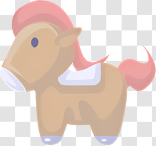Brown Horse - Cute Toy Horse Transparent PNG