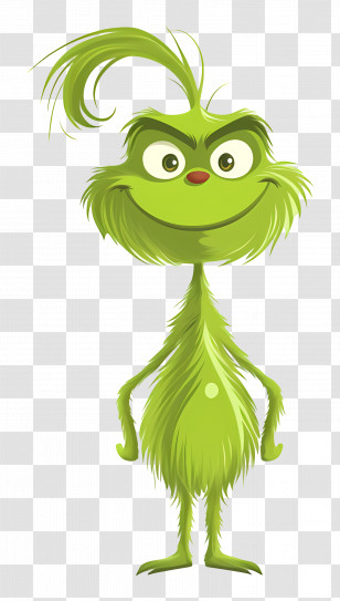 Cartoon Grinch - Iconic Green Grinch Cartoon Character Transparent PNG