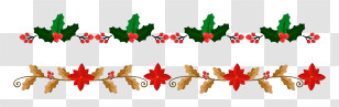 Christmas Wreath - Christmas Holiday Floral Border Decoration Transparent PNG