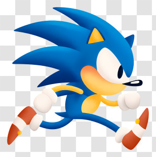 Sonic The Hedgehog Running - Fast Blue Hedgehog Running Transparent PNG