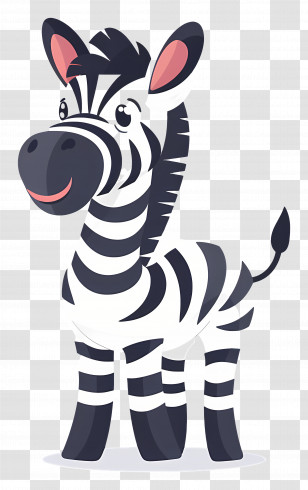 Cartoon Zebra - Cute Cartoon Zebra Transparent PNG