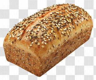 Multigrain Bread - Whole Grain Seeded Bread Loaf Transparent PNG