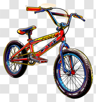 Bmx Bike - Colorful BMX Bike Illustration With Sporty Appeal Transparent PNG