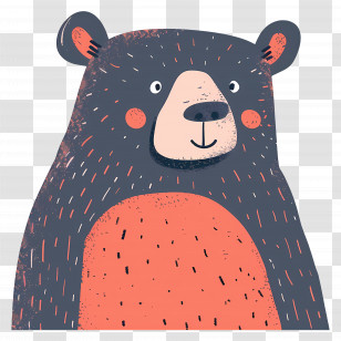 Bear - Cute Bear Illustration In Cartoon Style Transparent PNG