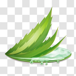 Aloe Vera - Aloe Vera Leaves With Gel Transparent PNG