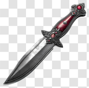 Knife - Ornate Medieval Dagger Transparent PNG