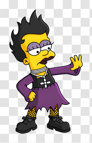 Ravencrow Neversmiles - Yellow Punk Girl Cartoon Transparent PNG