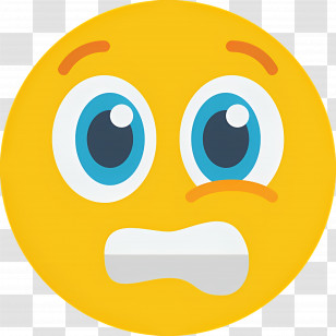 Grimacing Face Emoji - Worried Emoji Face Transparent PNG