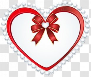 Heart Red Love Clip Art - Christmas - Ribbon Transparent PNG