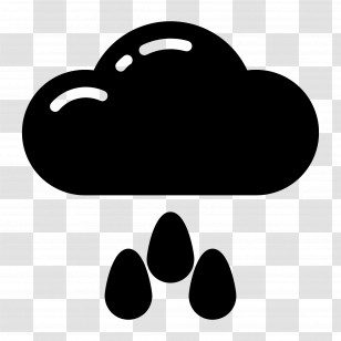 Water Rain - Black Rain Cloud Icon Transparent PNG