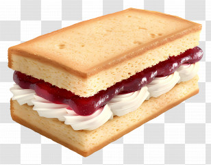 Classic Victoria Sandwich - Delicious Cake With Cream And Jam Transparent PNG