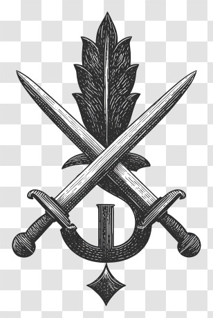 Indian Symbol - Crossed Swords Emblem Transparent PNG