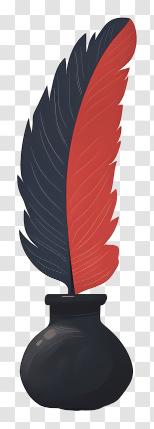 Quill Inkwell - Vintage Quill And Inkpot Transparent PNG