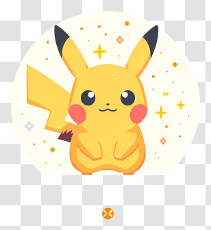 Pikachu - Cute Yellow Pikachu Cartoon Illustration Transparent PNG