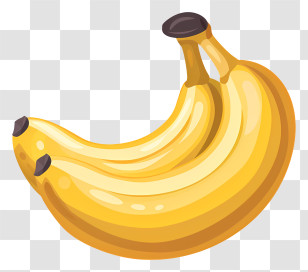 Banana Day - Yellow Bunch Of Bananas Illustration Transparent PNG
