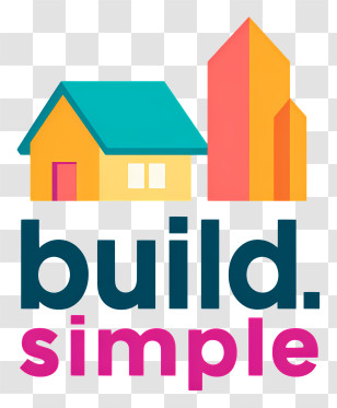 Build Simple - Build.simple House And Tower Logo Transparent PNG