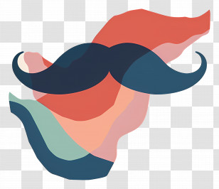 Moustache - Colorful Moustache Transparent PNG