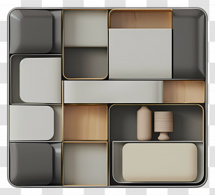 Cabinets - Modern Shelf For Storage And Organization Transparent PNG