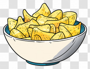 Chips Bowl - Crispy Potato Chips In Bowl Transparent PNG